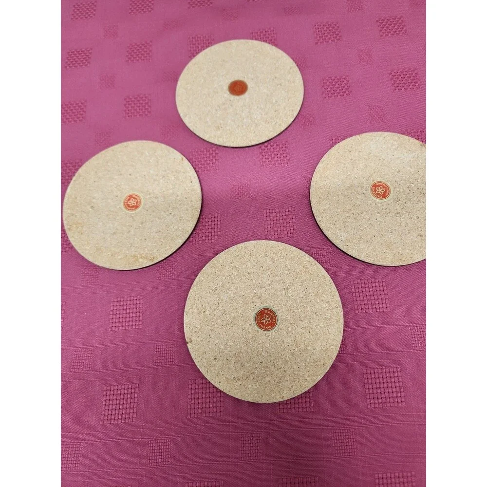Vintage Pimpernel Flower Basket Coasters Set Of 4 1980's Made In UK Cottagecore